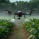 Drone al "lavoro" in un terreno agricolo